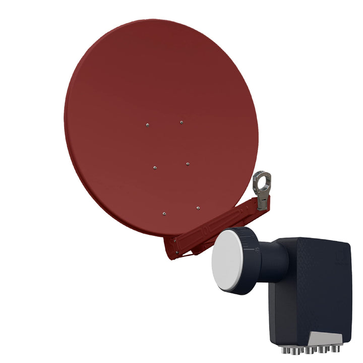 Gibertini OP 85 SE - Alu-Antenne - Ziegelrot - 8 Teilnehmer mit Octo-LNB 8 Teiln. mit Octo-LNB Ziege