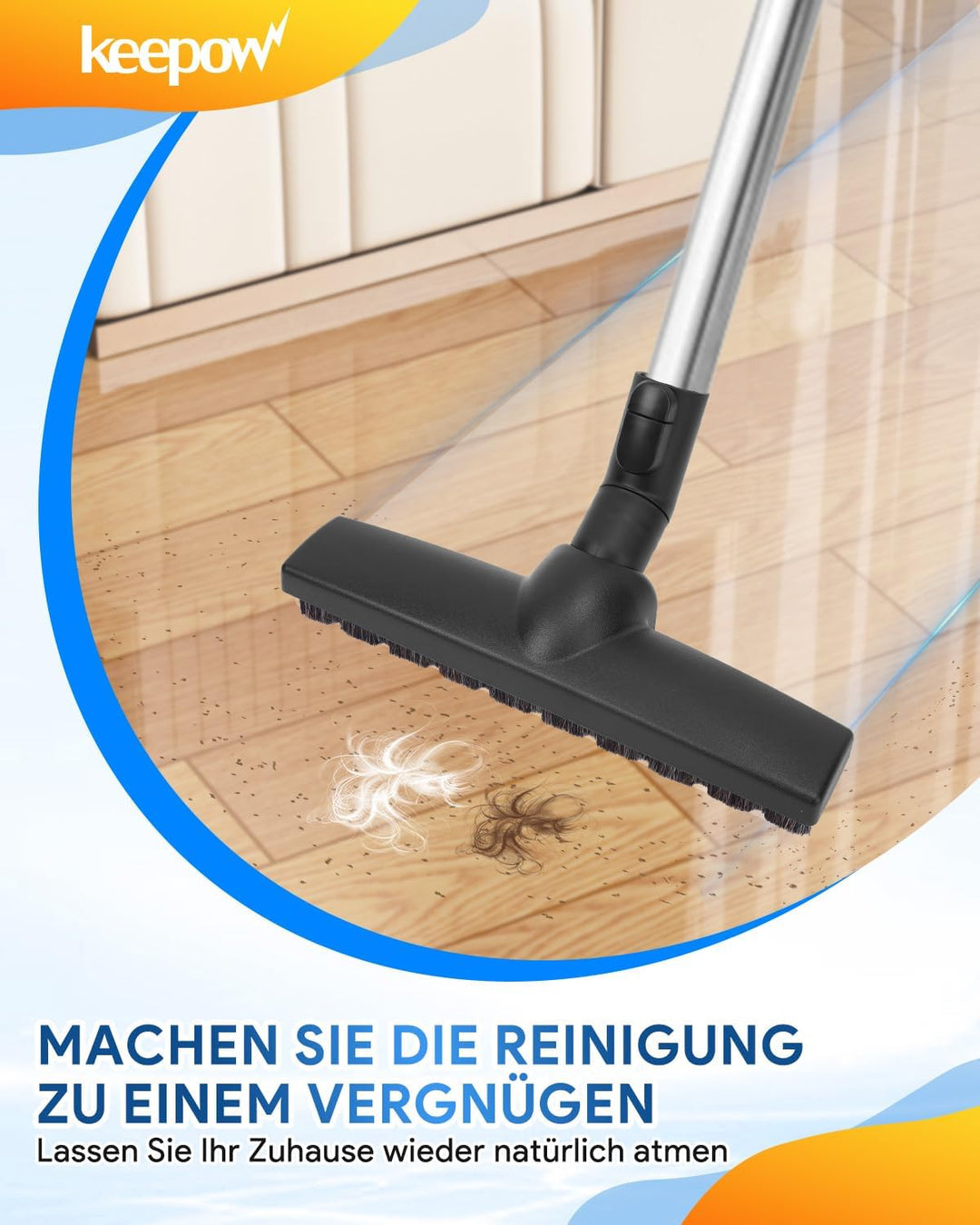 KEEPOW für Miele S8340 Parkettbürste, Bodendüse kompatibel mit Miele Staubsauger S8,S6,S5,S4,S2, S1,