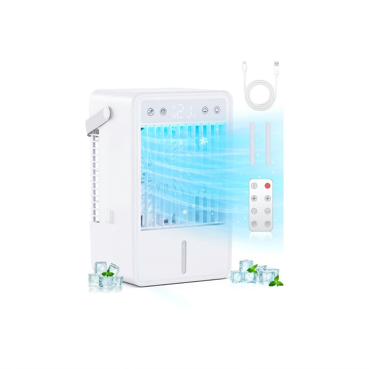 Mobile Klimaanlage mit 1500ML Wassertank, Mobiles Klimagerät mit 5 Gebläsestufen und 3 Betriebsarten