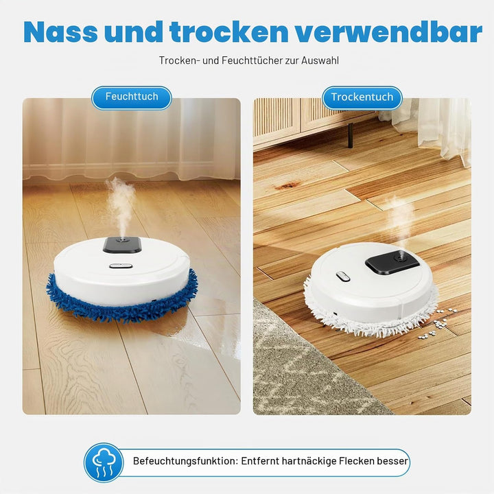 Saugroboter mit Wischfunktion, automatischer Staubsauger Roboter, 2in1 Roboterstaubsauger für Böden