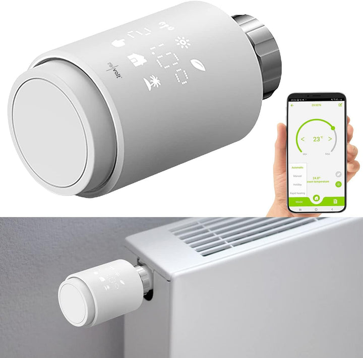 revolt Heizkörperthermostat: Programmierbares Heizkörper-Thermostat mit Bluetooth, App, LED-Display