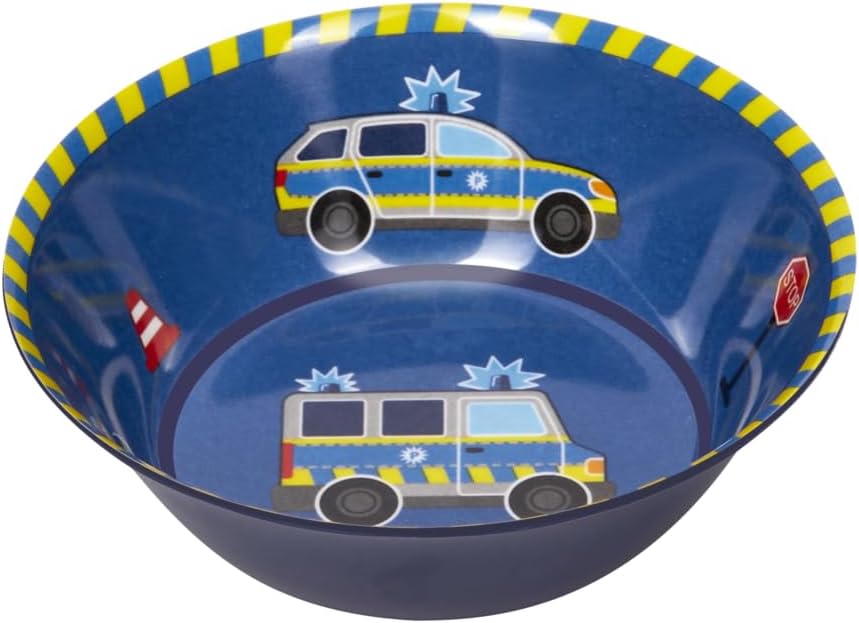 DIE SPIEGELBURG - Geschenkset Polizei (Teller, Schale, Becher, Löffel) - Wenn ich gross bin, werde i