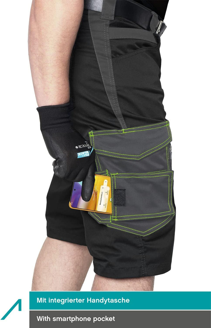 ACE Genesis Herren-Arbeits-Hose kurz - Männer-Cargo-Hosen für die Arbeit - Shorts mit Stretch-Bund,