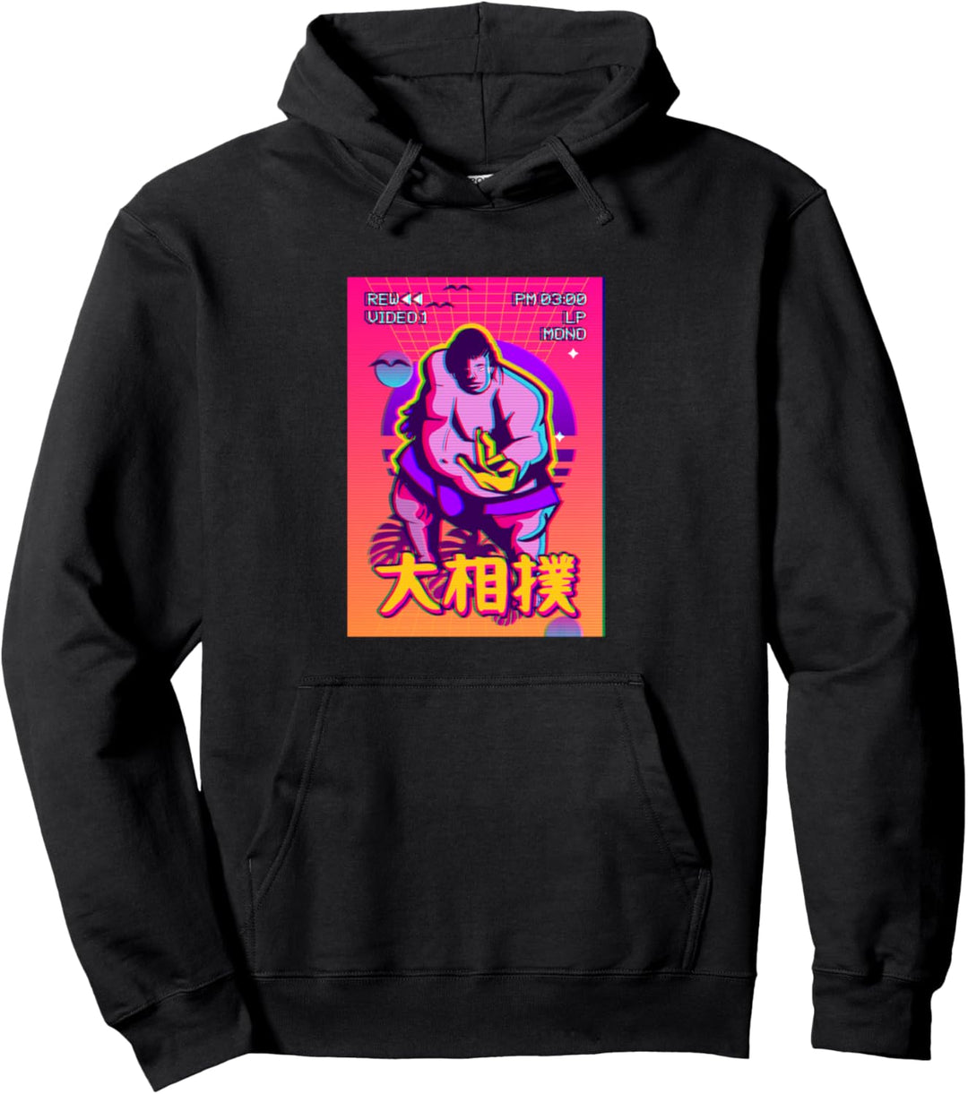 Sumo-Ringer Sumo Wrestling Retro Pullover Hoodie
