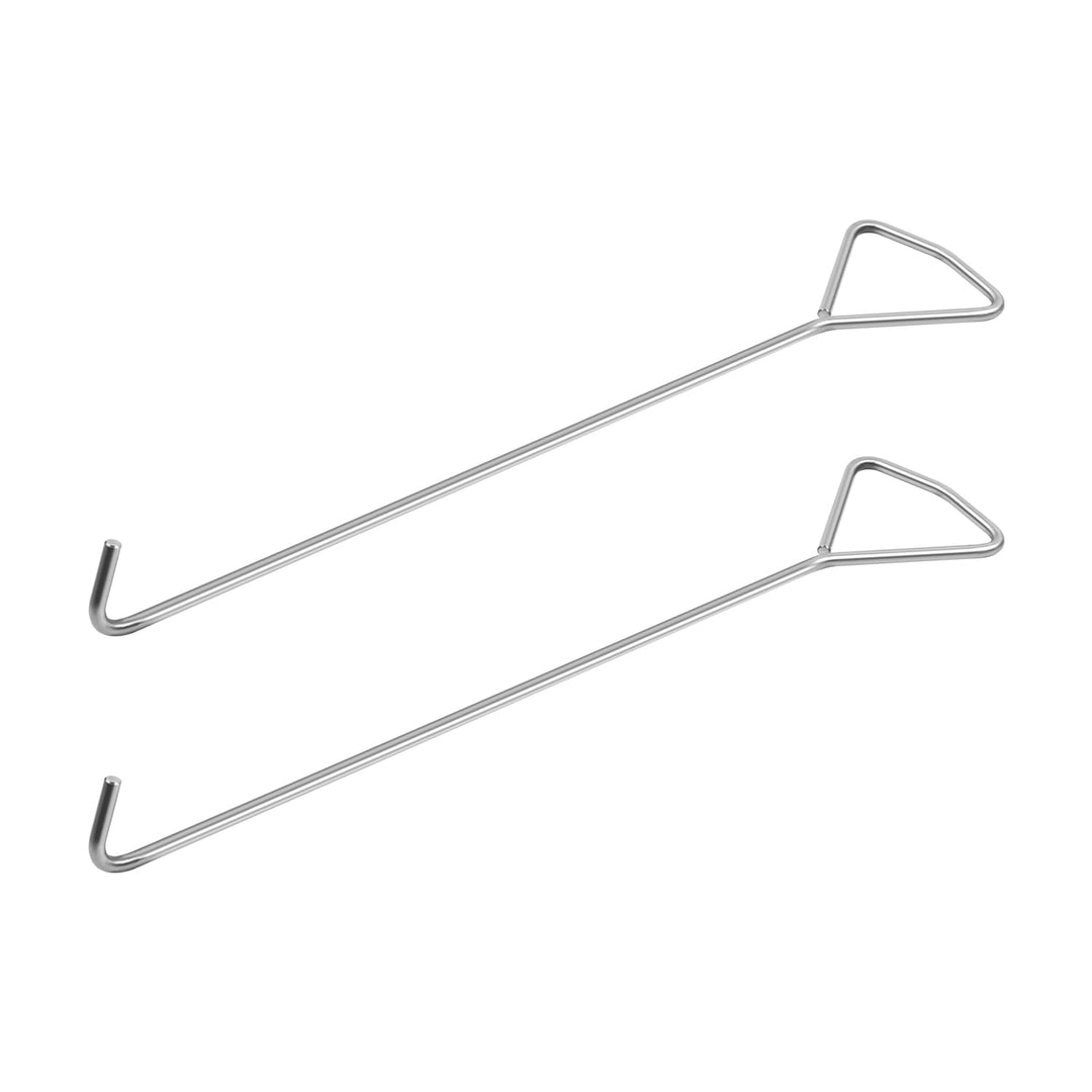 MaxAwe 2 Stk 60cm Edelstahl Kanaldeckelheber, Schachtdeckelhaken Schachthaken Kanalhaken Für Kanalde
