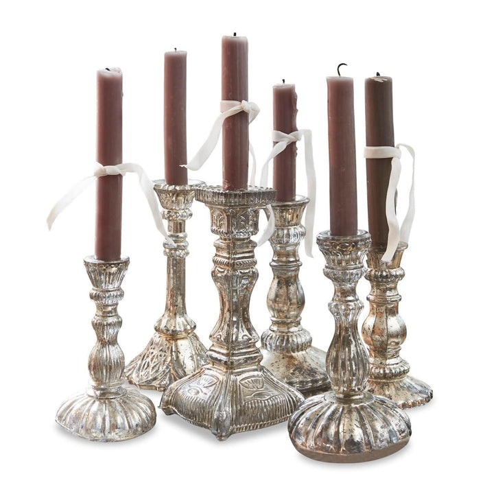 Loberon Kerzenständer 6er Set Adolpha, antiksilber