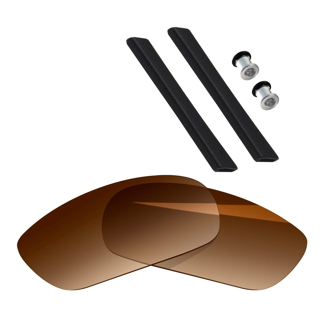 BlazerBuck Anti-salz Polarisierte Ersatzgläser für Oakley Jawbone Racing Jacket Brauner Farbverlauf