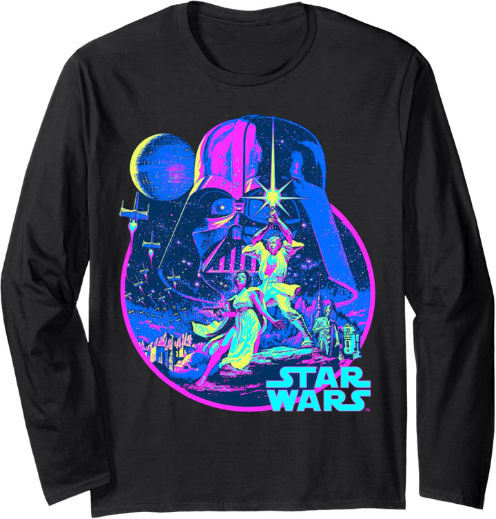 Star Wars Classic Movie Bright Fill Poster Langarmshirt