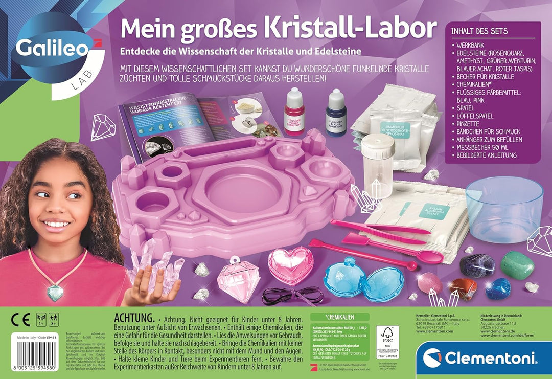 Galileo Lab Mein grosses Kristall-Labor - DIY Experimentierset zur Herstellung riesiger Kristalle &
