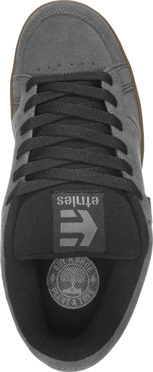Etnies Herren Kingpin Skateboardschuhe 38.5 EU Grau Schwarz, 38.5 EU Grau Schwarz