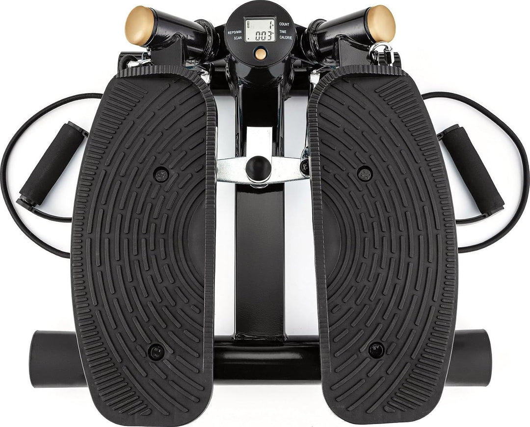Gymtek XST500 Stepper, Drehstepper inkl. Expanderbänder - Twist Mini Stepper mit LCD, Schrittzähler