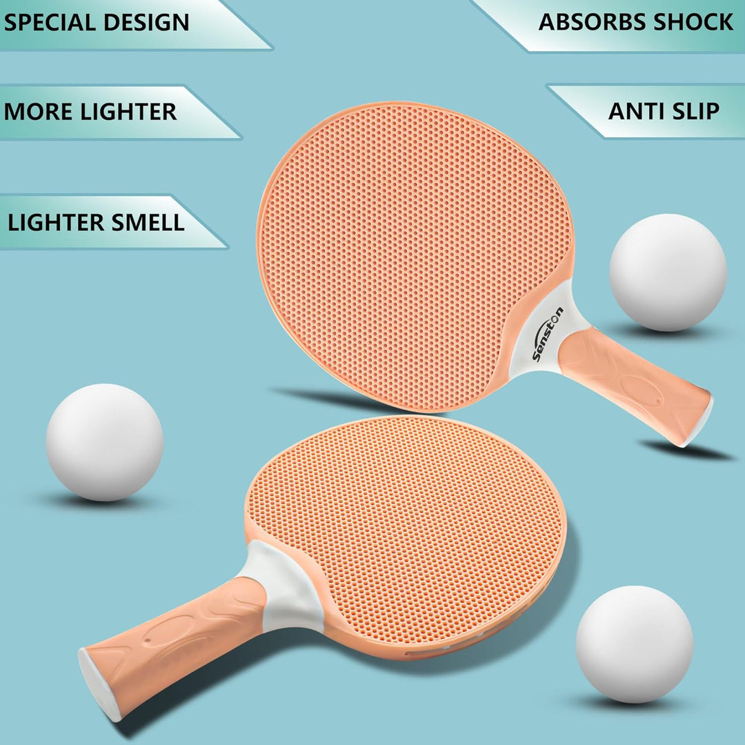 Senston Tischtennisschläger Set, professionelle Tischtennisschläger mit 3 Bällen, Ping Pong Paddel S