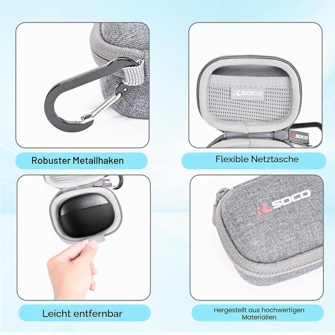 RLSOCO Tasche für SHOKZ OpenDots ONE Open Ear Kopfhörer - Grau