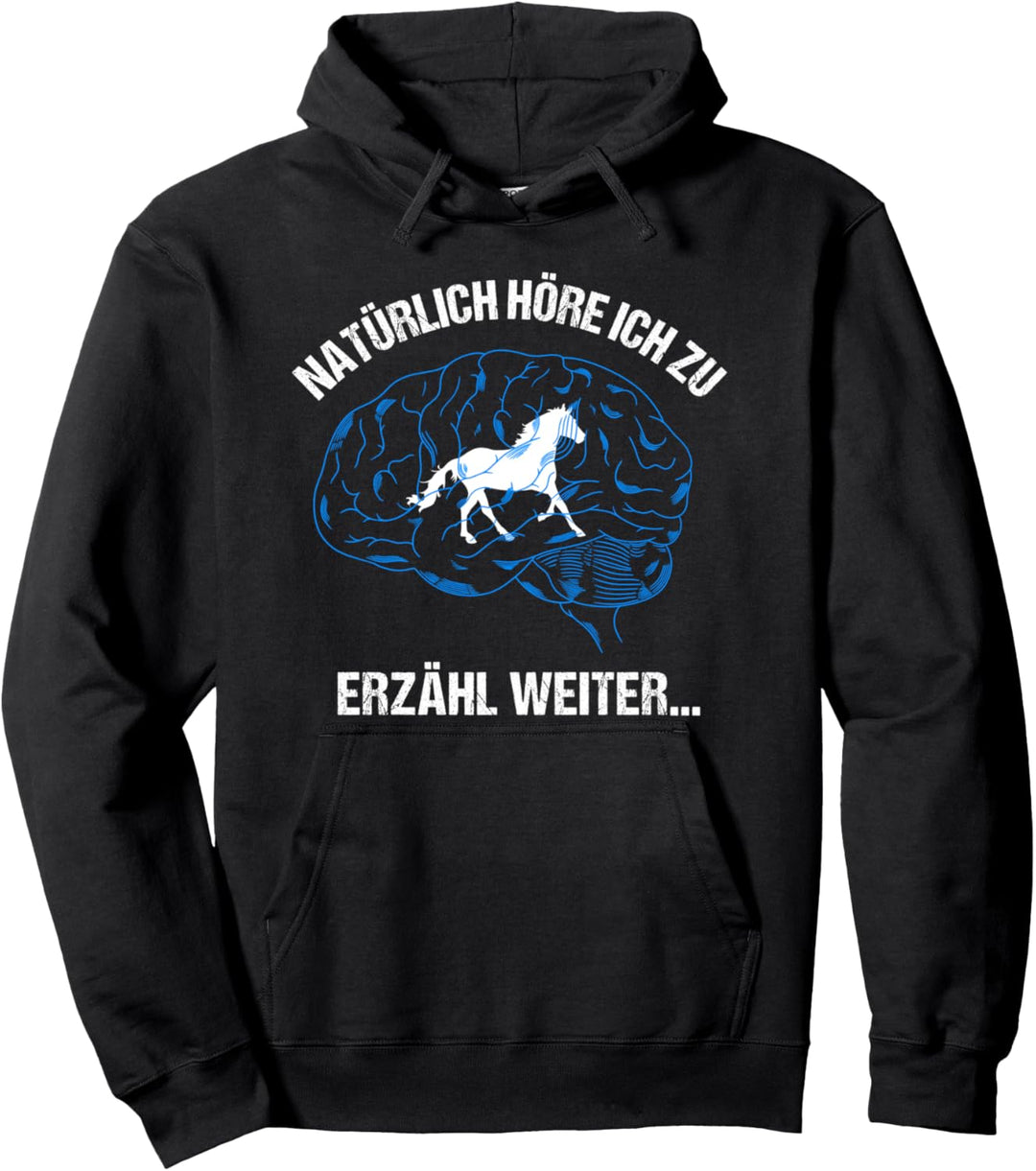 Pferde im Kopf Lustiger Spruch Reiterin Geschenkidee Pullover Hoodie