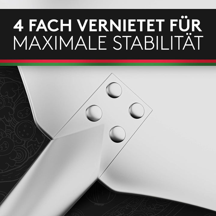 Pizza Divertimento [DAS ORIGINAL - Pizzaschieber - Pizzaschaufel aus rostfreiem Aluminium [83 cm]- R