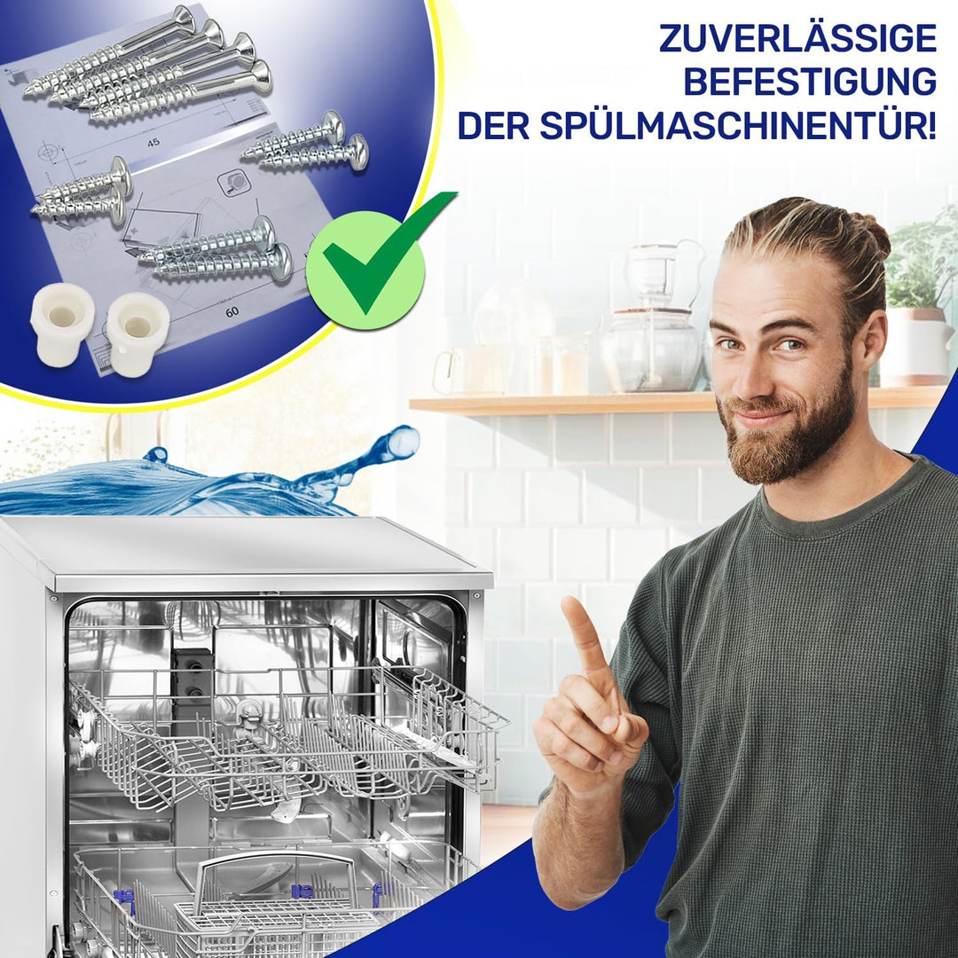 Montagesatz für Befestigung Tür an Frontblende des Geschirrspüler Vollintegrierbar 60 cm oder 45 cm