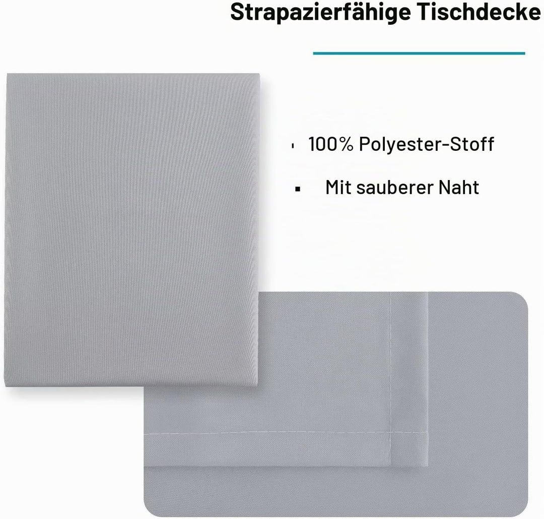 Hiasan Glatt Tischdecke Fleckenabweisend Tischtuch mit Lotuseffekt Leicht Wasserabweisend Tischwäsch