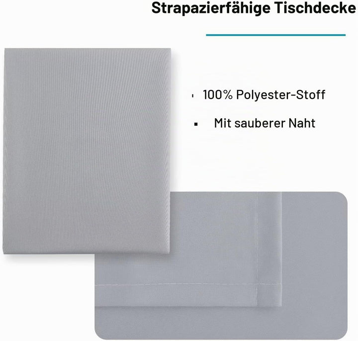 Hiasan Glatt Tischdecke Fleckenabweisend Tischtuch mit Lotuseffekt Leicht Wasserabweisend Tischwäsch