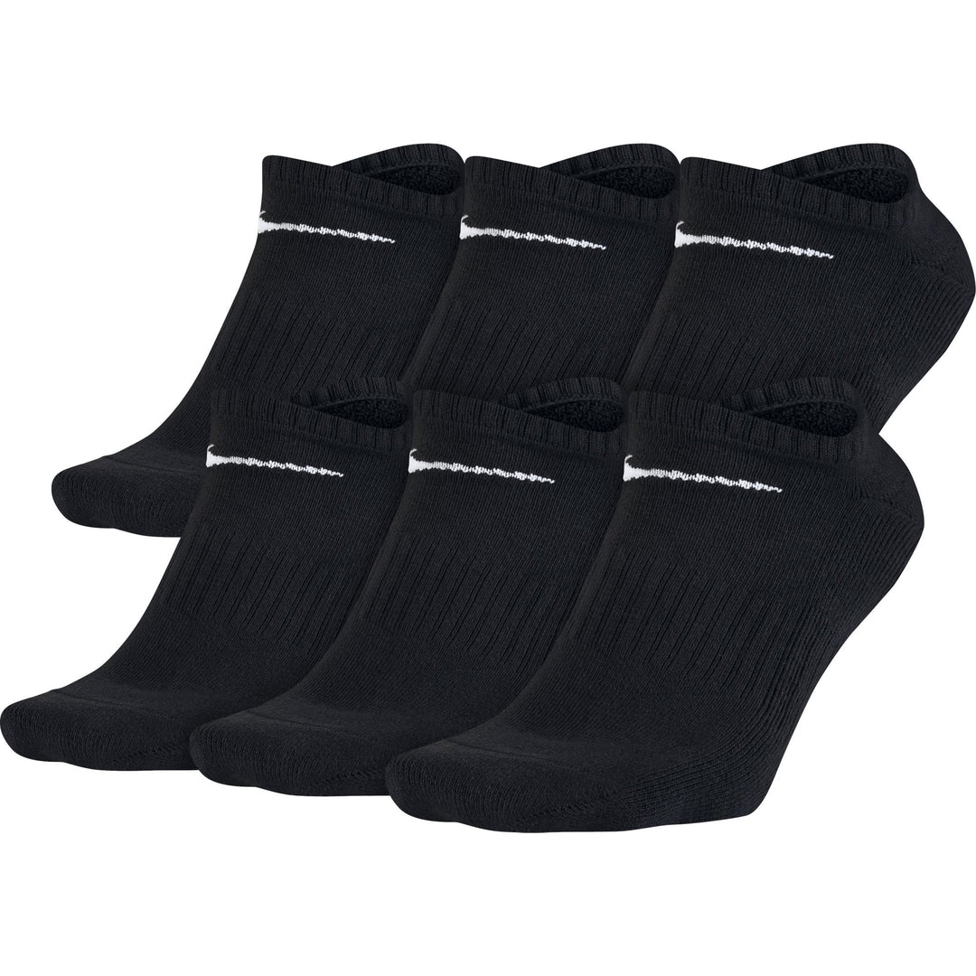 Nike Unisex Performance Kissen No Show Band Socken 6 Pack XS schwarz / weiss, XS schwarz / weiß