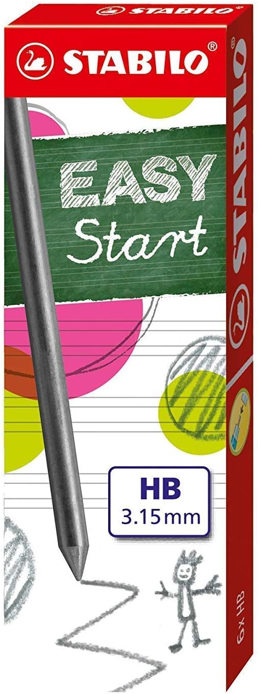 STABILO Easy Ergo Bleistift-Minen, 3,15 mm, HB (18 Minen), 3