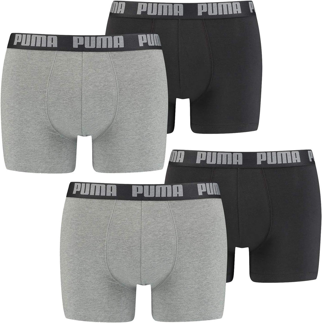 PUMA Herren Boxershorts Unterhosen 100004386 10er Pack, Wäschegrösse:XL, Artikel:-691 Dark Grey Mela