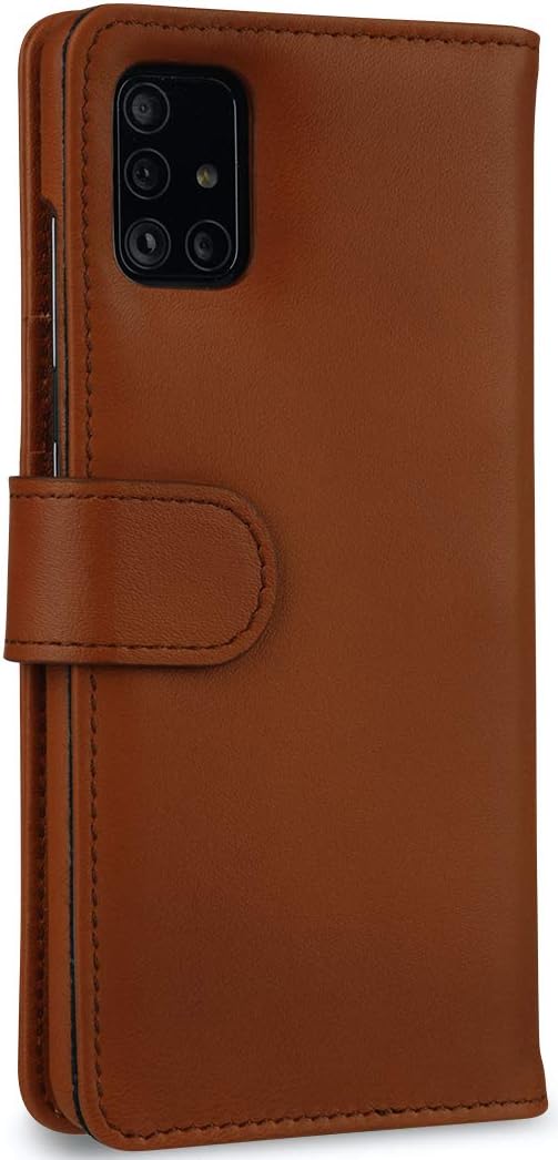 STILGUT Talis kompatibel mit Samsung Galaxy A51 Hülle mit Kartenfach aus Leder, Wallet Case, Lederhü