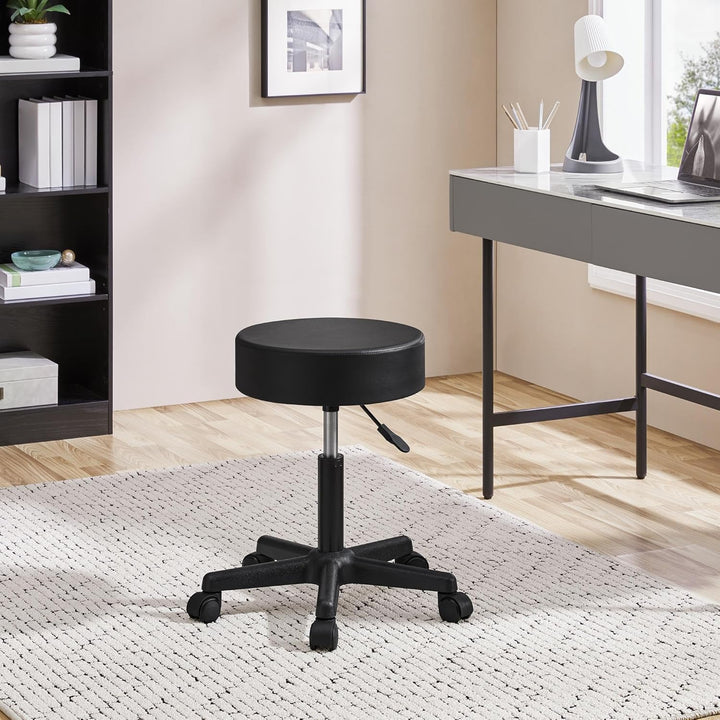 Yaheetech Rollhocker höhenverstellbar,Arbeitshocker Bürohocker 360° drehbar mit Rollen,Hocker Drehho