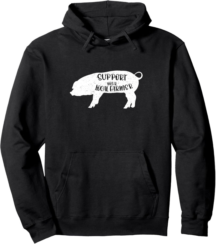 Lustiger Spruch Schwein Landwirt Bauernhof Tier Pullover Hoodie