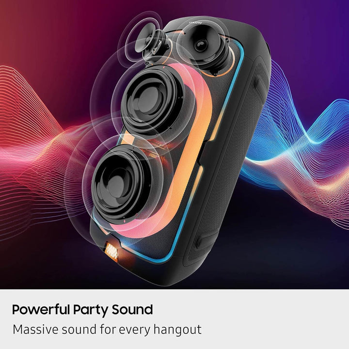 Samsung Sound Tower MX-ST40F/ZG Bluetooth Lautsprecher, Grosse Partybox &amp; Musikbox mit Akku, 12 h Ak