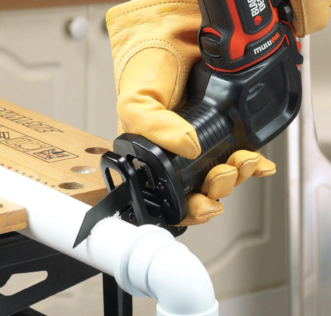 Black+Decker Multievo Säbelsägen-Kopf (gerader Schnitt, Detailarbeiten, werkzeugloser Sägeblattwechs