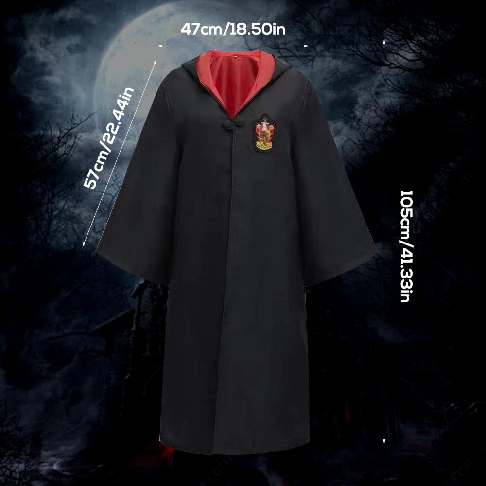 NAVESO Kostüm Harry, Zauberer Cosplay Kostüm, Cosplay Kostüm Harry, Magier Robe Kinder mit Harry Pot