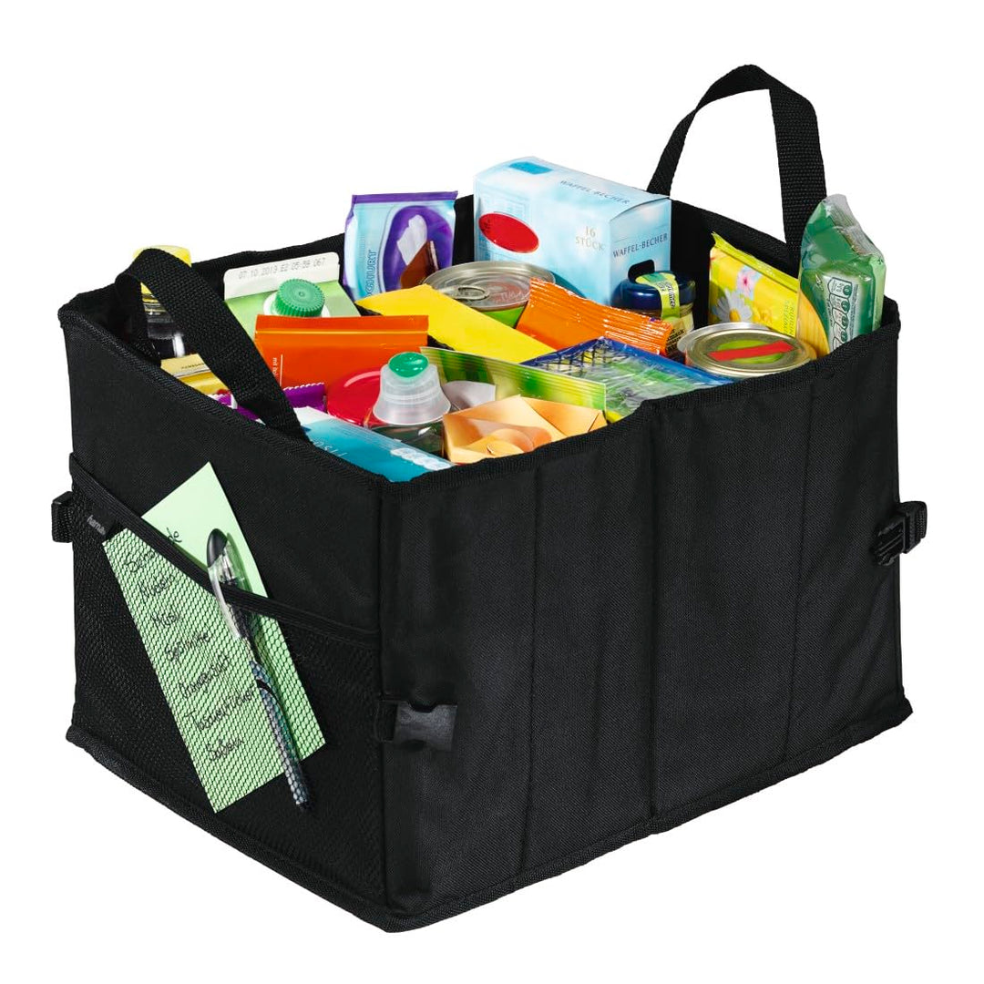 Hama Auto-Kofferraumtasche mit Klettbefestigung, faltbar, klein (37 x 29 x 25 cm) schwarz, klein
