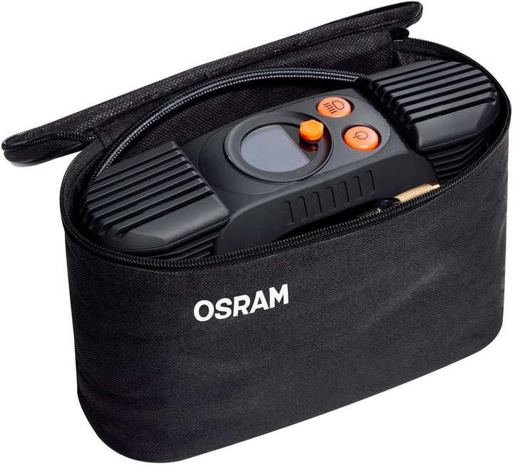 OSRAM TYREinflate 830, 12V DC grosser Fahrzeug Reifenfüller, mit Auto-Stopp und LED-Licht,Ventil zum