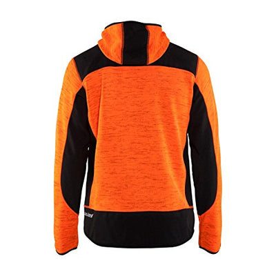 Blakläder Strickjacke mit Softshell-Verstärkungen, 1 Stück, Grösse XXL, orange/schwarz, 493021175399