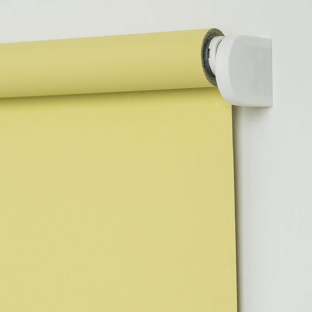 Liedeco® Rollo, Spring-, Schnapprollo / 152 x 180 cm (Breite x Höhe), gelb/Verdunkelnd, Abdunkelnd,