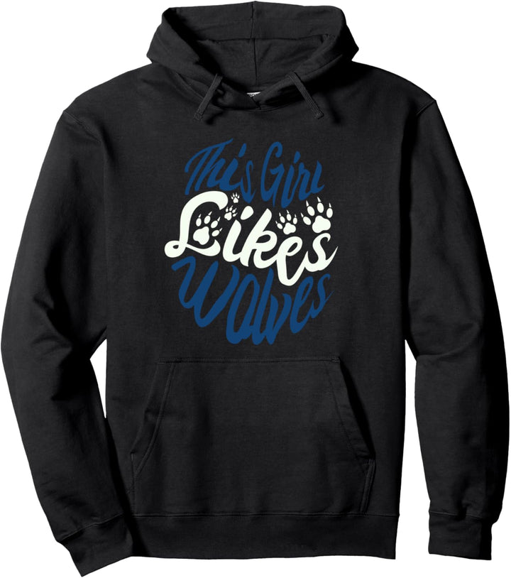 Mädchen mag Wölfe Niedliche Natur Wolf Wildtiere Pullover Hoodie
