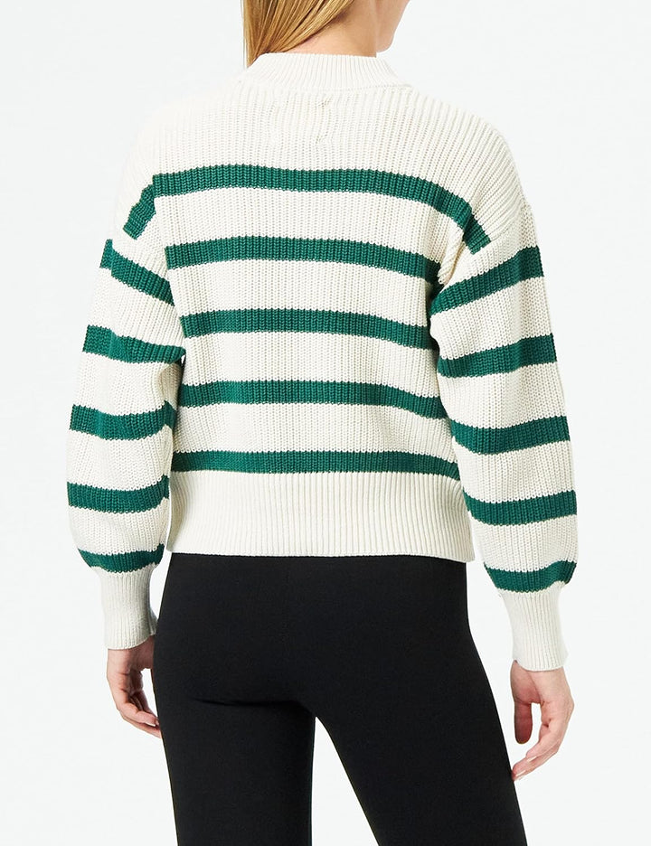 Part Two Damen Retapw PU Pullover, Evergreen Stripe, S