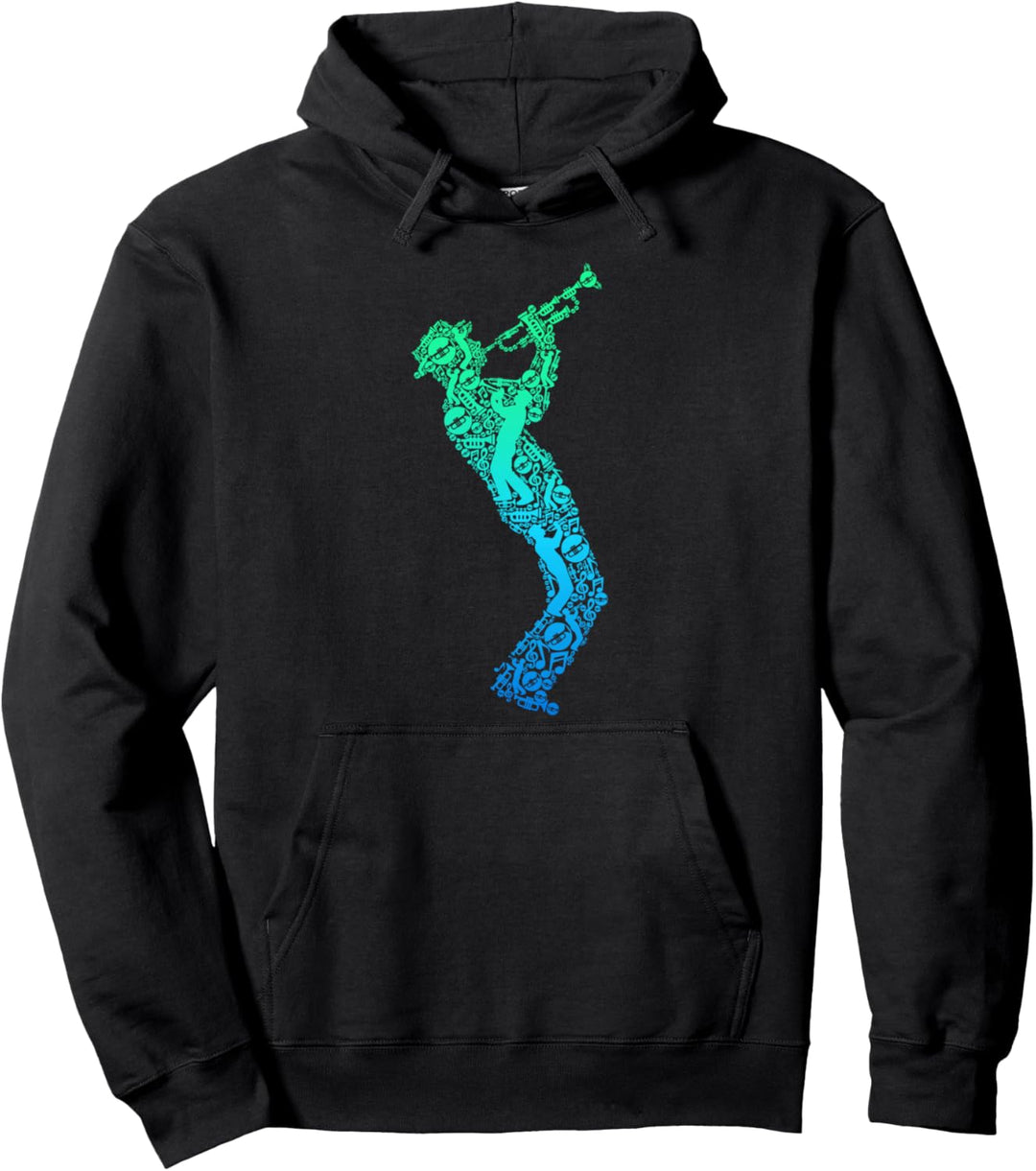 Trompete Trompeter Kinder Herren Trompeten Pullover Hoodie