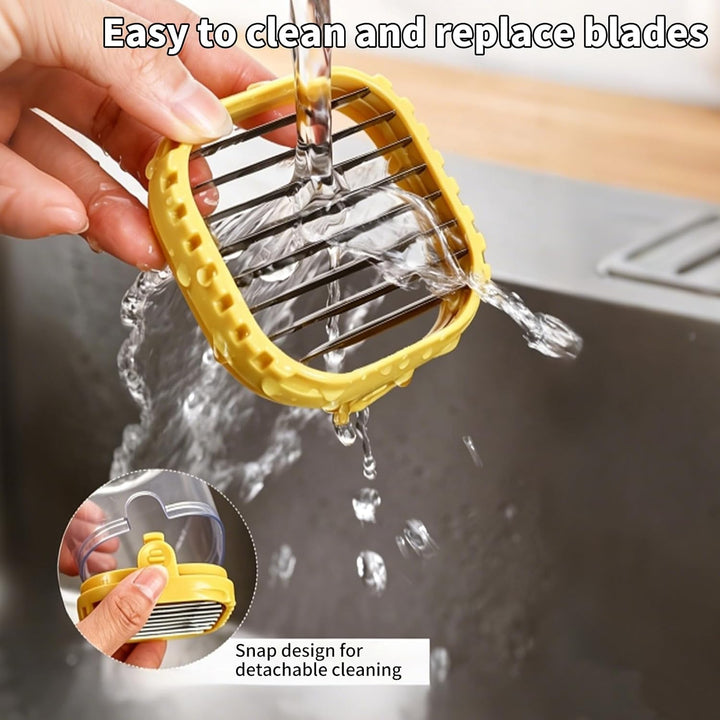 2-in-1 Obstschneidebecher Bananenschneider mit Druckplatte