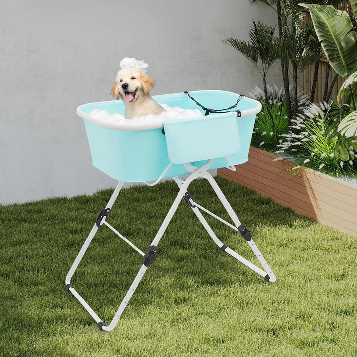 Hundebadewanne ErhöHte ErhöHte & Faltbare Badewanne für Haustiere mit Einstellbarer HöHe, Tragbare B