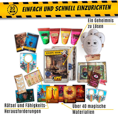 EPIC ENIGMAS | Escape Room Kinderspiel | Familien und Gesellschaftsspiel Rätselspiel | Harry Schnitz