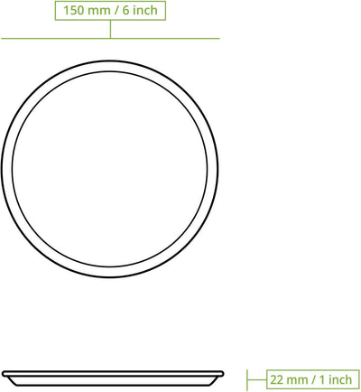 BIOZOYG Palmware Hochwertiges Palmblattgeschirr I 200 Stück Palmblatt Teller rund Ø 23 cm I Bio Einw