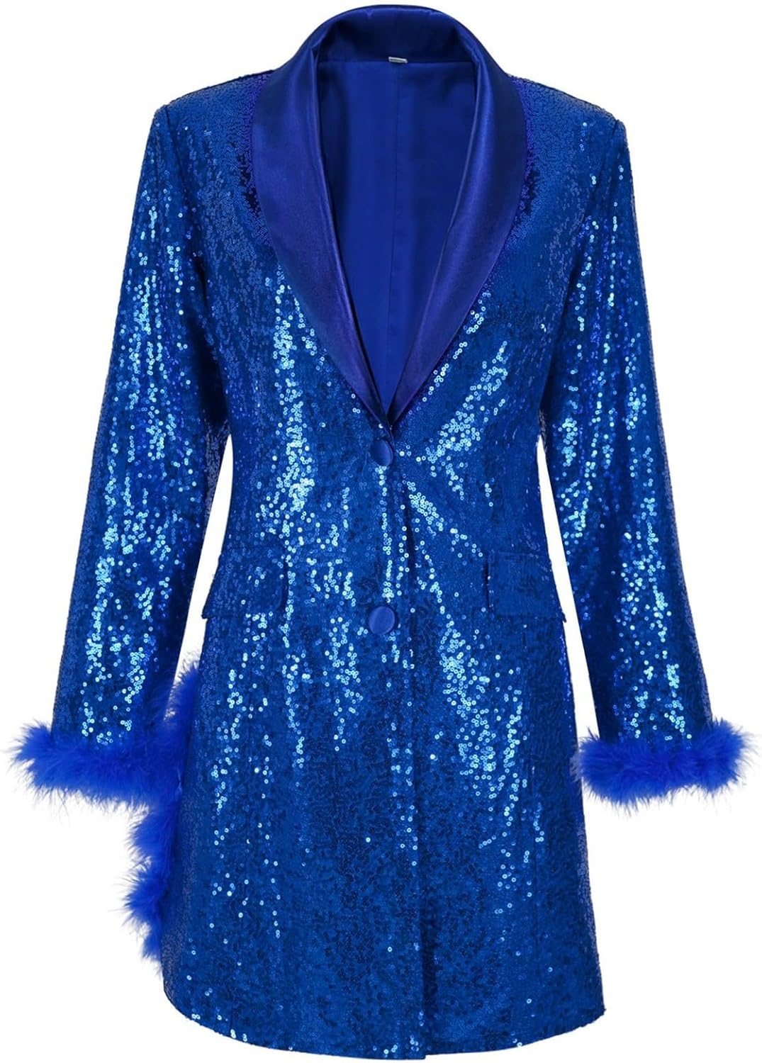 Damen Blazer Mit Glitzer Oversize Blazer Langer Damen Pailletten Sakko Jacke Elegant Anzugjacke Part