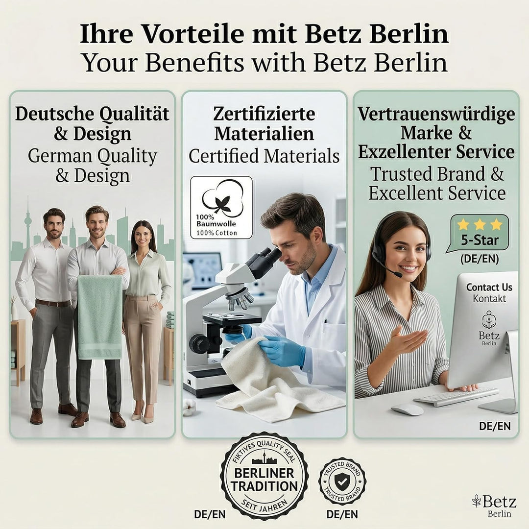 Betz Berlin 6er Set 2X Maxi Duschtuch 100 x 150 cm 4X Handtuch 50 x 100 cm 100% Baumwolle Farbe Jade