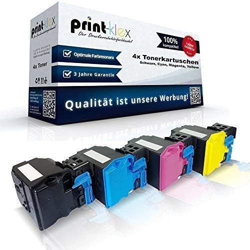4X Print-Klex Tonerkartuschen kompatibel für Konica Minolta Magicolor-4750DN Magicolor-4750EN A0X5 K