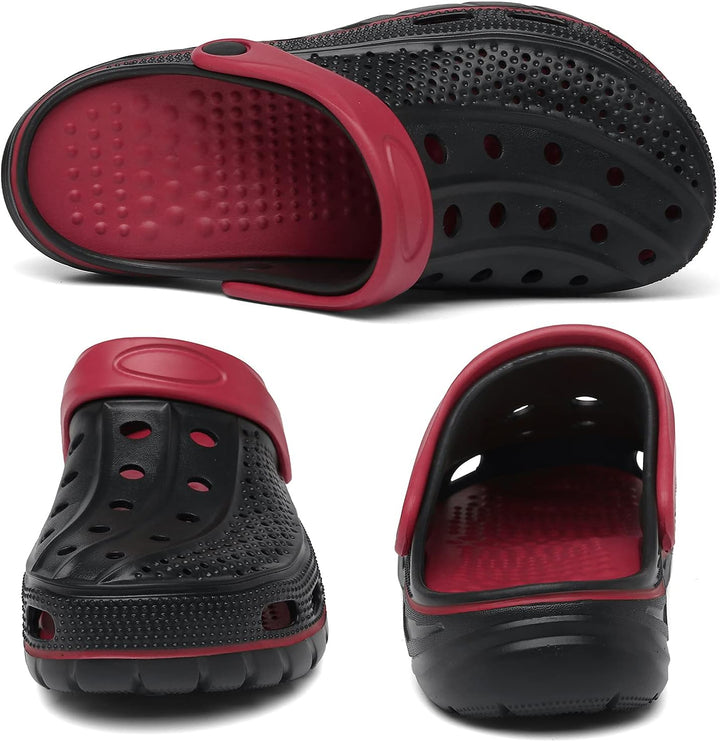 Unisex Clogs Pantoletten Sommer Hausschuhe Strand Sandalen Gartenschuhe mit Fussbett aus Weichem 36/