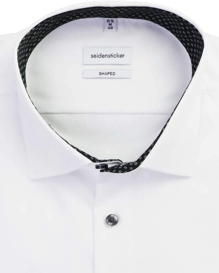 Seidensticker Herren Business Hemd - Bügelfreies, tailliertes Hemd -Shaped Fit - Langarm - Kent-Krag