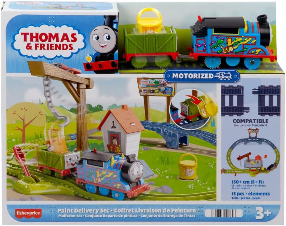 Thomas & seine Freunde, batteriebetriebenes Malfarbe-Zugset mit batteriebetriebenem Thomas und Wider