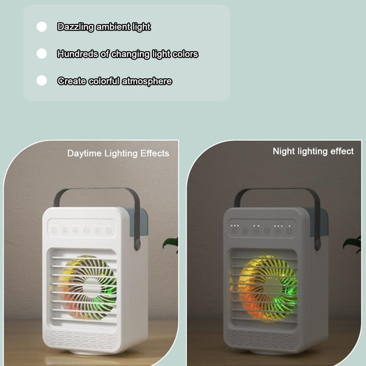 HoldOneLight tragbare Klimaanlage, Verdunstungskühler, 4 Geschwindigkeitsstufen, 600 ml Wassertank,