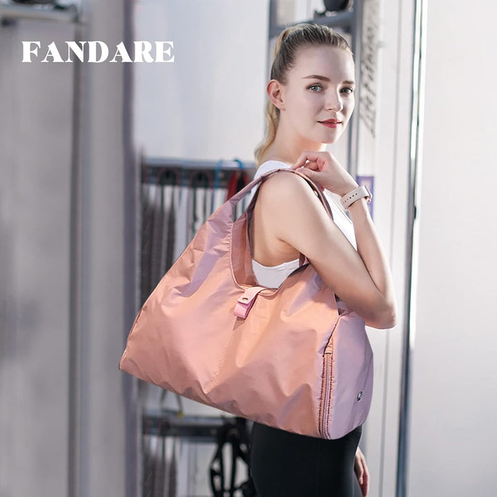 FANDARE Yogatasche Sporttasche Reisetasche Herren Damen Weekender mit Schuhfach Ryanair Handgepäck T